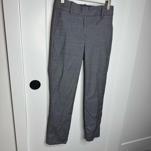 J. Crew 365 Cameron Glen Plaid Gray Houndstooth Dress Pants Ankle Size 0 - Picture 2 of 6